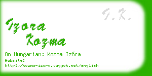 izora kozma business card